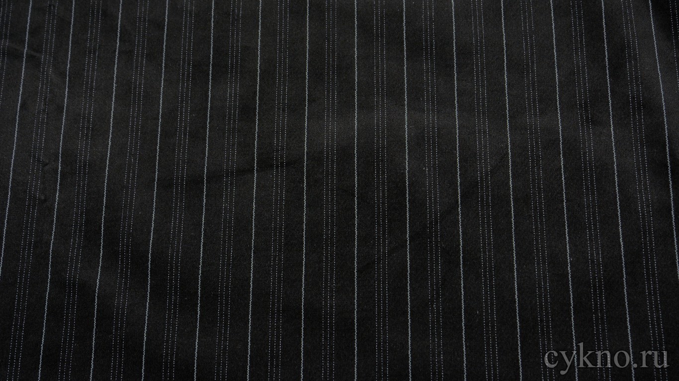 Велюр черный с белой полоской